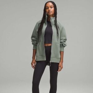 Lululemon Scuba Oversized Funnel Neck Full Zip - Grey Eucalyptus